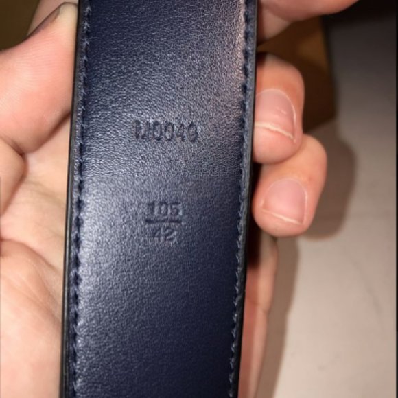Louis Vuitton Belt \'Metropole\' Blue 105/42